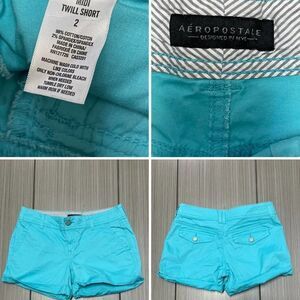 Aeropostale MIDI twill short womens sz 2 low rise stretch retro Y2K